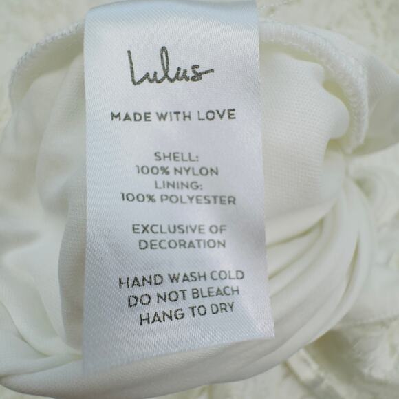 Lulus Romantic Atmosphere White Lace Halter Straight Leg Jumpsuit Women's Size S - Picture 12 of 12